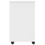 vidaXL Cabinet roulant 34 x 39 x 65 5 cm Pin massif Blanc