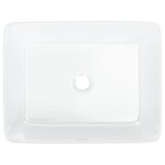 vidaXL Lavabo blanc 48x37x13 cm céramique rectangle