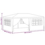 vidaXL Tente de réception avec parois latérales 4x6 m Vert 90 g/m²
