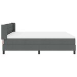 vidaXL Lit à ressorts avec tête de lit Gris foncé 200 x 180 cm tissu