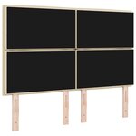 vidaXL Tête de lit LED avec bandes LED Crème 144 cm tissu