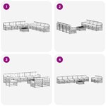 vidaXL Ensemble de canapés d'extérieur 9 pc Blanc et Beige Polyester
