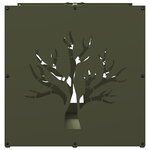 vidaXL Portant de bois chauffage vert olive 40x40x40 cm