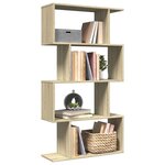 vidaXL Étagère séparatrice de pièce 4 niveaux chêne sonoma 70x24x129cm