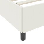 vidaXL Cadre de lit avec matelas Crème 140 x 200 cm tissu