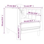 vidaXL Fauteuil avec coussin vert foncé velours