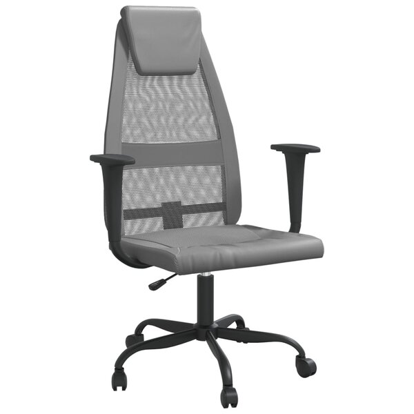 Chaise fauteuil siège de bureau informatique étude réglable en hauteur gris 02_0024065