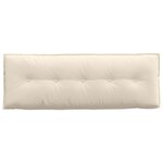 vidaXL Coussin de Dos Beige 140 x 50 cm Tissu en microfibre