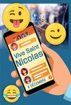 Carte vive saint nicolas bonne fête 6 décembre avec enveloppe blanche 12x17 5cm