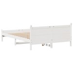 vidaXL Cadre de lit sans matelas blanc 160x200 cm bois de pin massif
