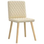 vidaXL Chaises à manger lot de 6 crème tissu