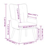 Chaise Relaxante vidaXL Gris Foncé Tissu