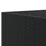 vidaXL Salon de jardin 5 Pièces avec coussins Noir Résine tressée