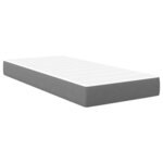 Matelas à ressorts ensachés vidaXL Gris clair  taille moyenne 90x200x20 cm  en tissu