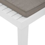 vidaXL Chaise de salon de jardin avec coussin Plastique Blanc