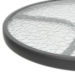 vidaXL Ensemble à manger de jardin 3 Pièces noir acier