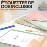 ACROPAQ 12 x Classeur A4 2 Anneaux- Jusqu'à 100 feuilles  Dos de 2 5 cm- Souple et Durable- Résisitants à l'eau- Pastel
