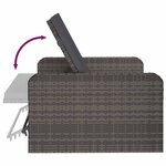 vidaXL Salon de jardin 2 Pièces avec coussins Résine tressée Gris