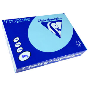 Ramette 500 Feuilles Papier 80g A4 210x297 mm Bleu alizé TROPHÉE