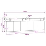 vidaXL Tête de lit suspendue Noir Tissu