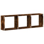 vidaXL Armoire murale 100x16x30 cm chêne fumé bois d'ingénierie