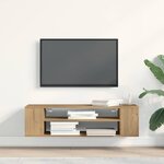 Meuble TV mural vidaXL en chêne artisanal 100x30x26 5 cm en bois d'ingénierie