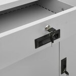 vidaXL Armoire de bureau Gris clair 90x40x102 cm Acier