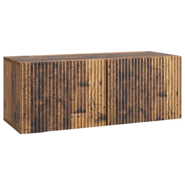 vidaXL Meuble TV mural 78 5 x 31 x 30 cm Bois ancien Bois d'ingénierie