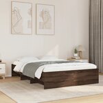 vidaXL Cadre de lit sans matelas chêne marron 135x190 cm