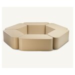 Pouf en forme de banc - beige - small