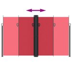 vidaXL Auvent latéral rétractable rouge 200x600 cm