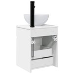 vidaXL Meuble de lavabo mural Blanc brillant 39 x 41 x 64 5 cm
