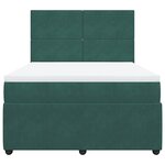 vidaXL Sommier à lattes de lit et matelas Vert foncé 140x200cm Velours