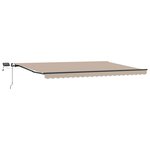 vidaXL Auvent Rétractable Beige 500 ×300 cm tissu