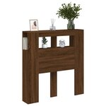 vidaXL Tête de lit à LED chêne marron 100x18 5x103 5cm bois ingénierie