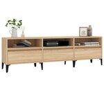 vidaXL Meuble TV chêne sonoma 150x30x44 5 cm bois d'ingénierie