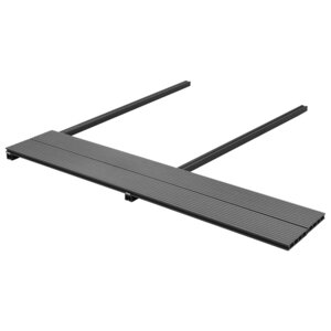 vidaXL Planche de terrasse 4 pièces Gris WPC