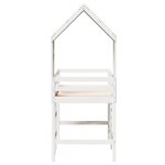 vidaXL Lit superposé avec échelle et toit sans matelas blanc 90x190 cm