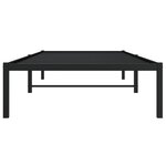 vidaXL Cadre de lit métal sans matelas noir 90x200 cm