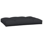 vidaXL Coussins de palette lot de 2 noir tissu