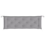 vidaXL Coussins de banc jardin lot de 2 gris 150x50x7 cm tissu Oxford
