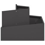 vidaXL Cache-pot de jardin Noir 60 x 60 x 50 cm Acier