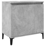 vidaXL Ensemble de meubles de salle de bain 3 Pièces gris béton