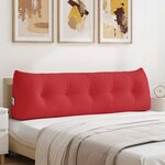 vidaXL Coussin de Dos Rouge 160 x 24 x 50 cm tissu