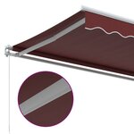 vidaXL Auvent manuel rétractable bordeaux 450x350 cm