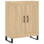 vidaXL Buffet haut Chêne sonoma 69 5x34x180 cm Bois d'ingénierie