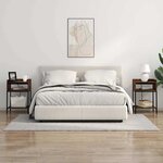 vidaXL Table de chevet avec étagère 2 Pièces Chêne fumé 40 x 40 x 61 cm