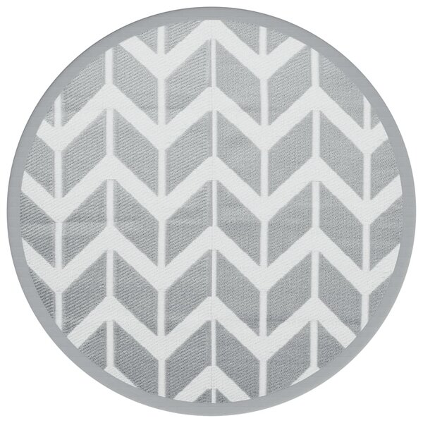 vidaXL Tapis d'extérieur ARAKIL gris Ø200 cm PP