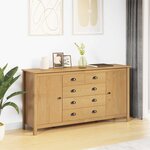 vidaXL Buffet avec tiroir HILL Marron miel 154 x 40 x 80 cm Pin massif