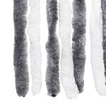 vidaXL Moustiquaire gris et blanc 118x220 cm chenille